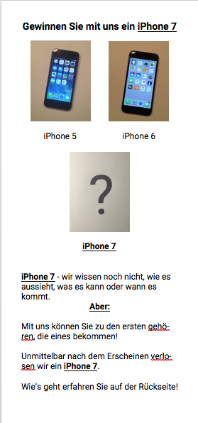 iPhone 7 zu gewinnen