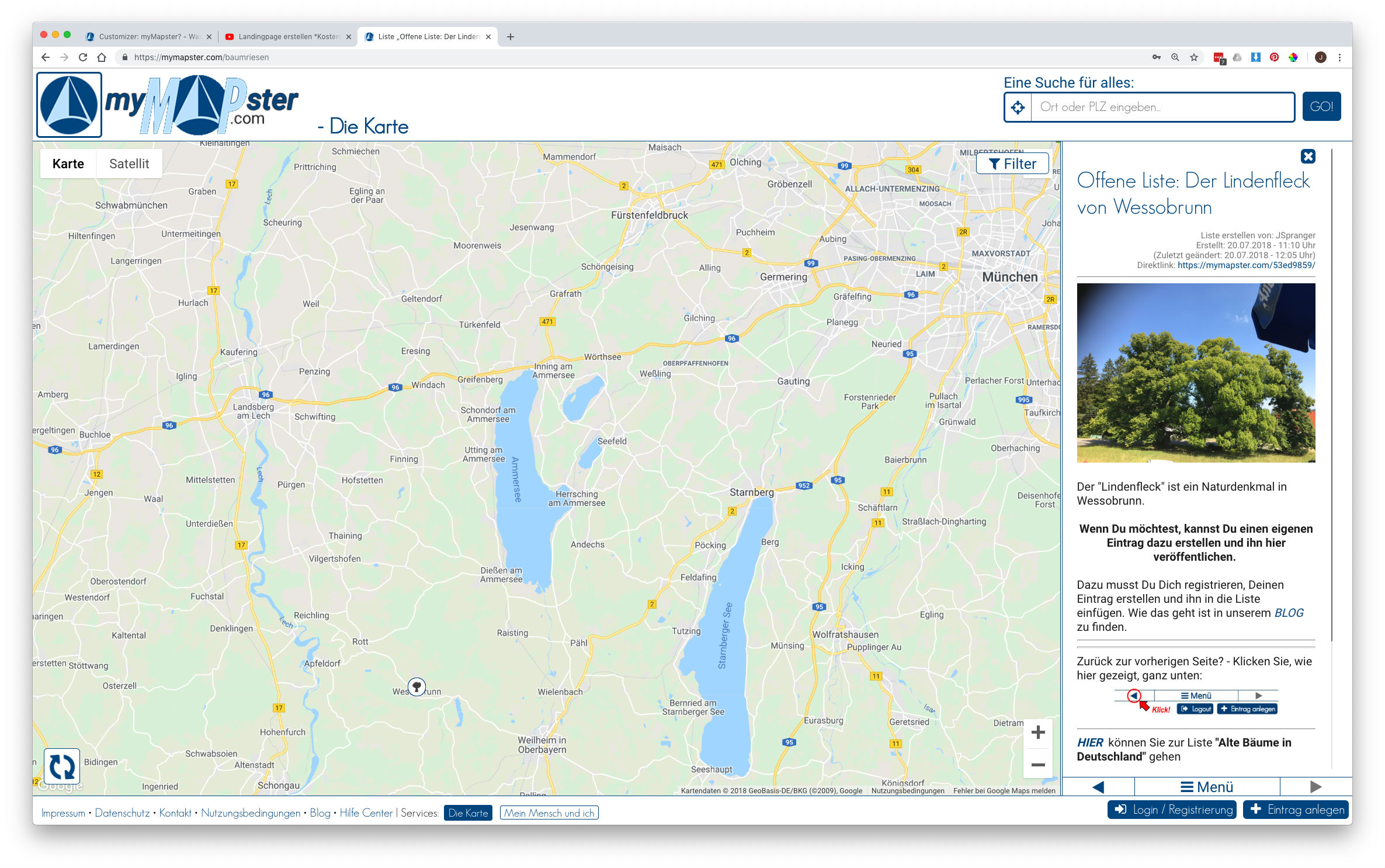 mymapster.com/die-karte (Ausschnitt)